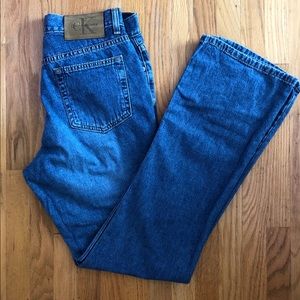 New Calvin Klein boot cut blue jeans high waisted
